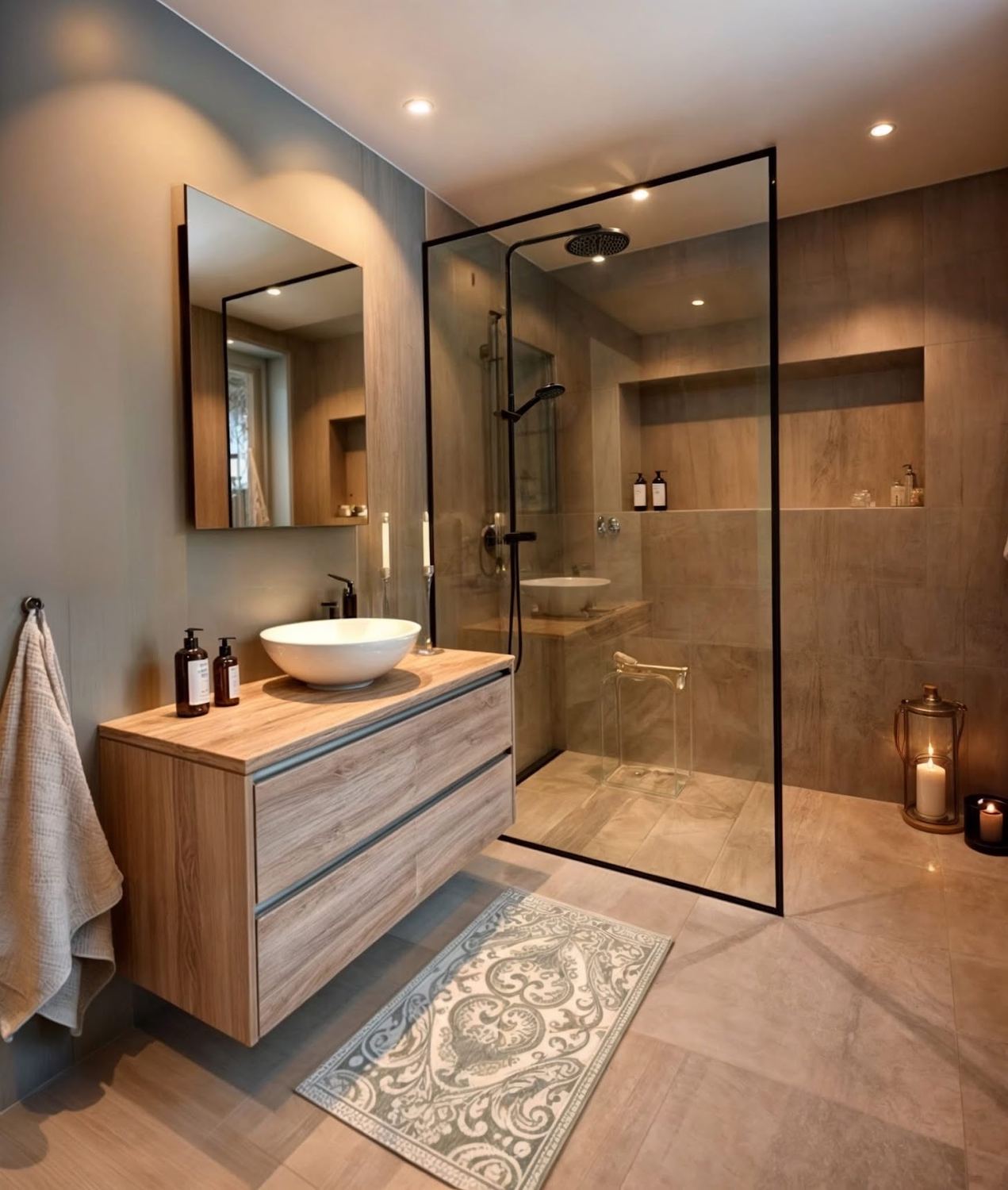 Spa-style walk-in shower remodel for a homeowner in Arvada, CO.