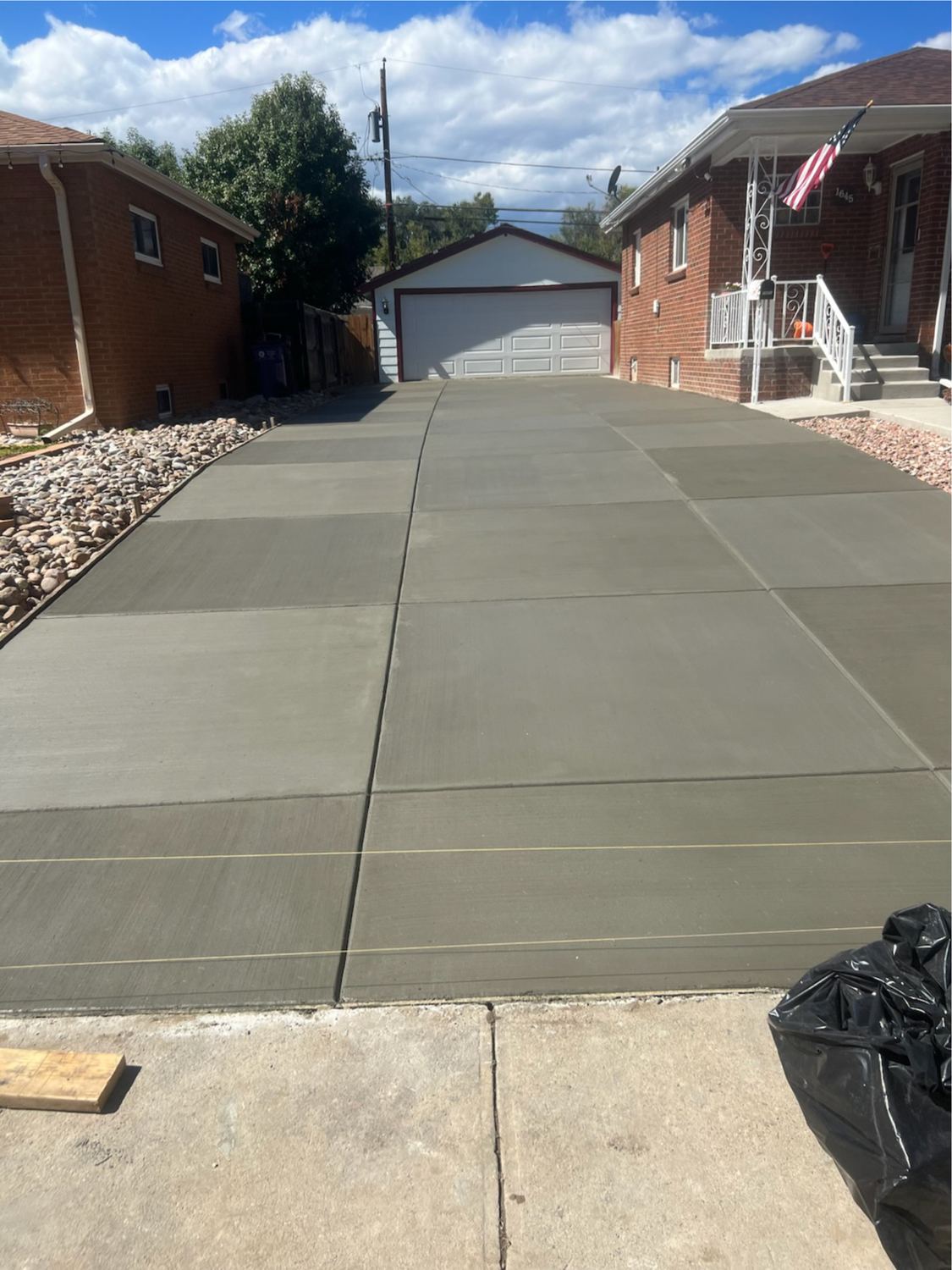 Stamped concrete driveway installation for a homeowner in Denver, CO.
