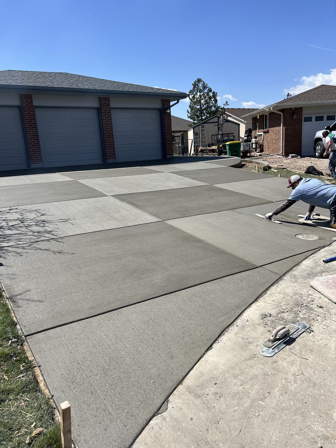 New concrete driveway pour for a homeowner in Centennial, CO.